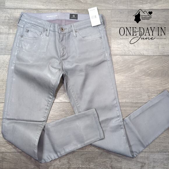 Adriano Goldschmied The Legging Ankle Faux Leather Super Skinny Jeans Size 27 (4 - Picture 1 of 6